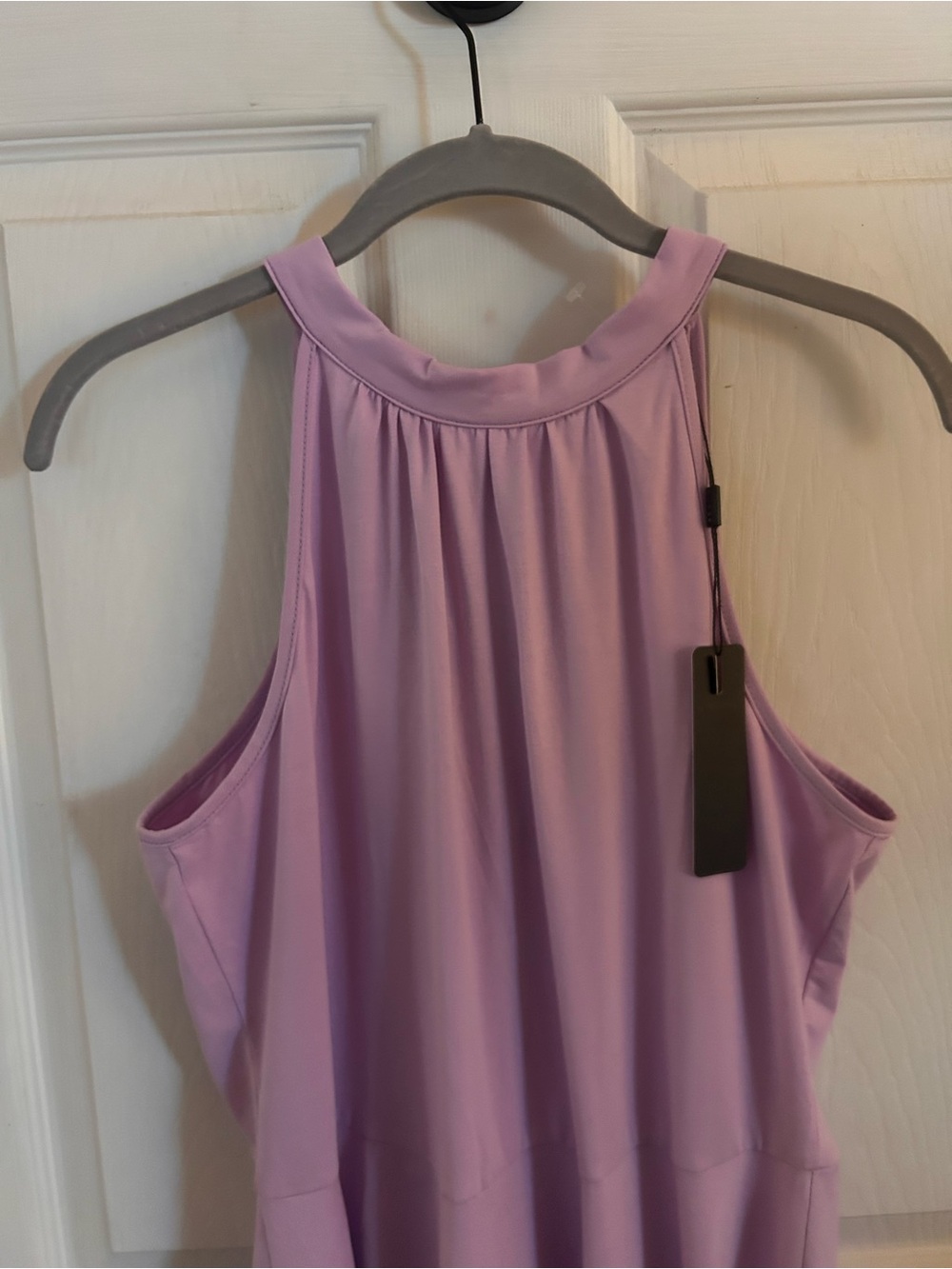 Women’s Sleeveless Lavender Halter Tank Dress